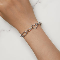 Simple Heart Chain Bracelet