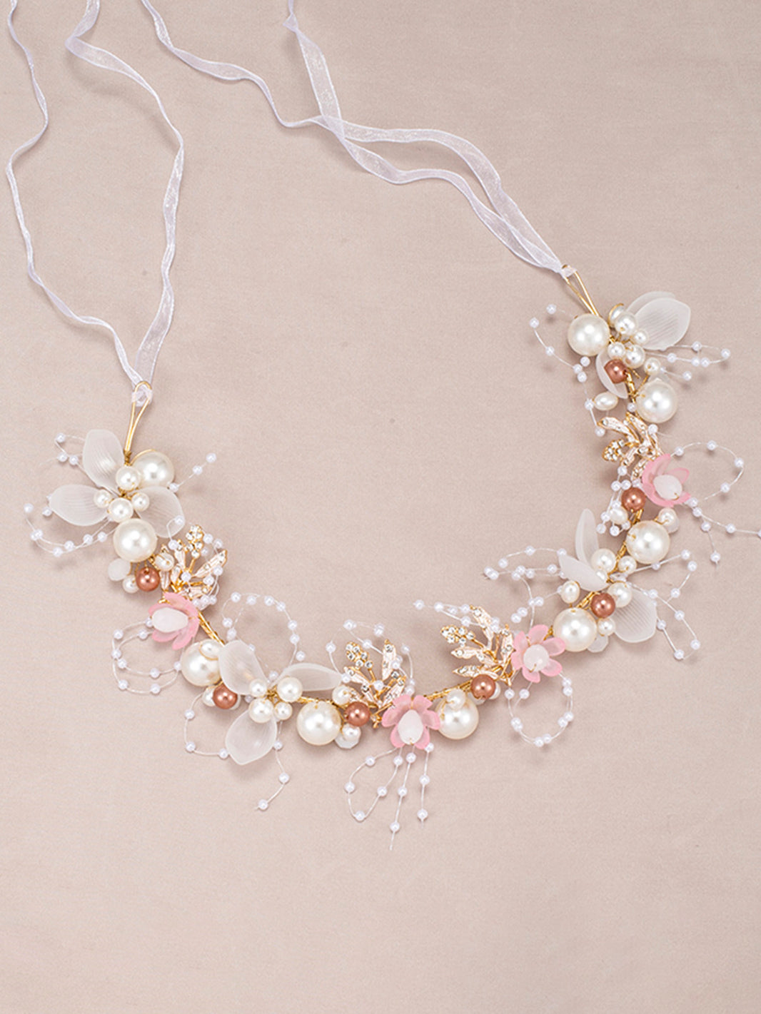 273. The Pink Elegant Pearl Floral Beaded Headband il_340x270.891275711_b9m0.jpg main image 3
