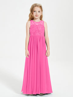 Long Junior Bridesmaid Dresses Lace Top Azalea