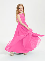 Long Junior Bridesmaid Dresses Lace Top Azalea