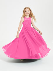 Long Junior Bridesmaid Dresses Lace Top Azalea