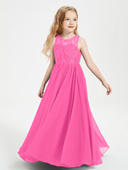Long Junior Bridesmaid Dresses Lace Top Azalea