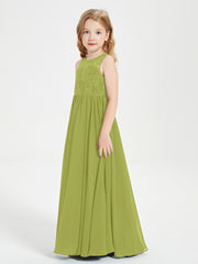Long Junior Bridesmaid Dresses Lace Top Clover
