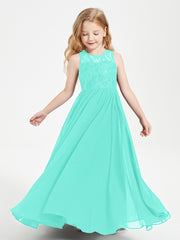 Long Junior Bridesmaid Dresses Lace Top Spa