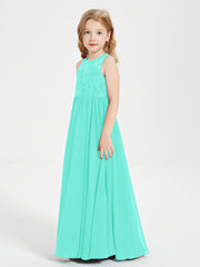 Long Junior Bridesmaid Dresses Lace Top Spa
