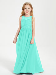 Long Junior Bridesmaid Dresses Lace Top Spa