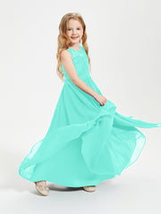 Long Junior Bridesmaid Dresses Lace Top Spa