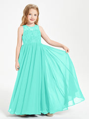 Long Junior Bridesmaid Dresses Lace Top Spa
