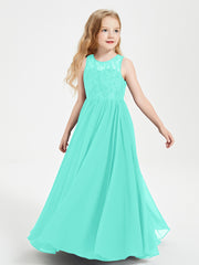 Long Junior Bridesmaid Dresses Lace Top Spa