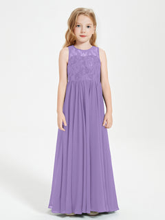 Long Junior Bridesmaid Dresses Lace Top Tahiti