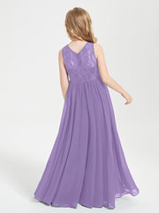 Long Junior Bridesmaid Dresses Lace Top Tahiti