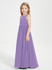Long Junior Bridesmaid Dresses Lace Top Tahiti
