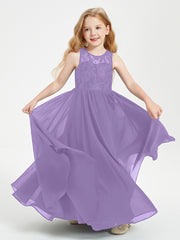 Long Junior Bridesmaid Dresses Lace Top Tahiti