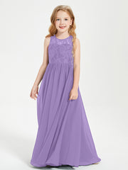 Long Junior Bridesmaid Dresses Lace Top Tahiti