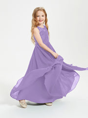 Long Junior Bridesmaid Dresses Lace Top Tahiti