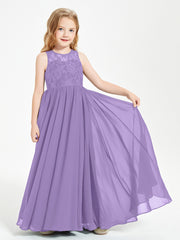 Long Junior Bridesmaid Dresses Lace Top Tahiti
