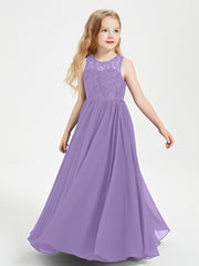 Long Junior Bridesmaid Dresses Lace Top Tahiti