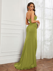 Off-The-Shoulder Mermaid Prom Dress with Slit Clover Plus Size