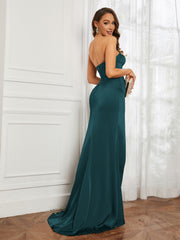 Off-The-Shoulder Mermaid Prom Dress with Slit Peacock
