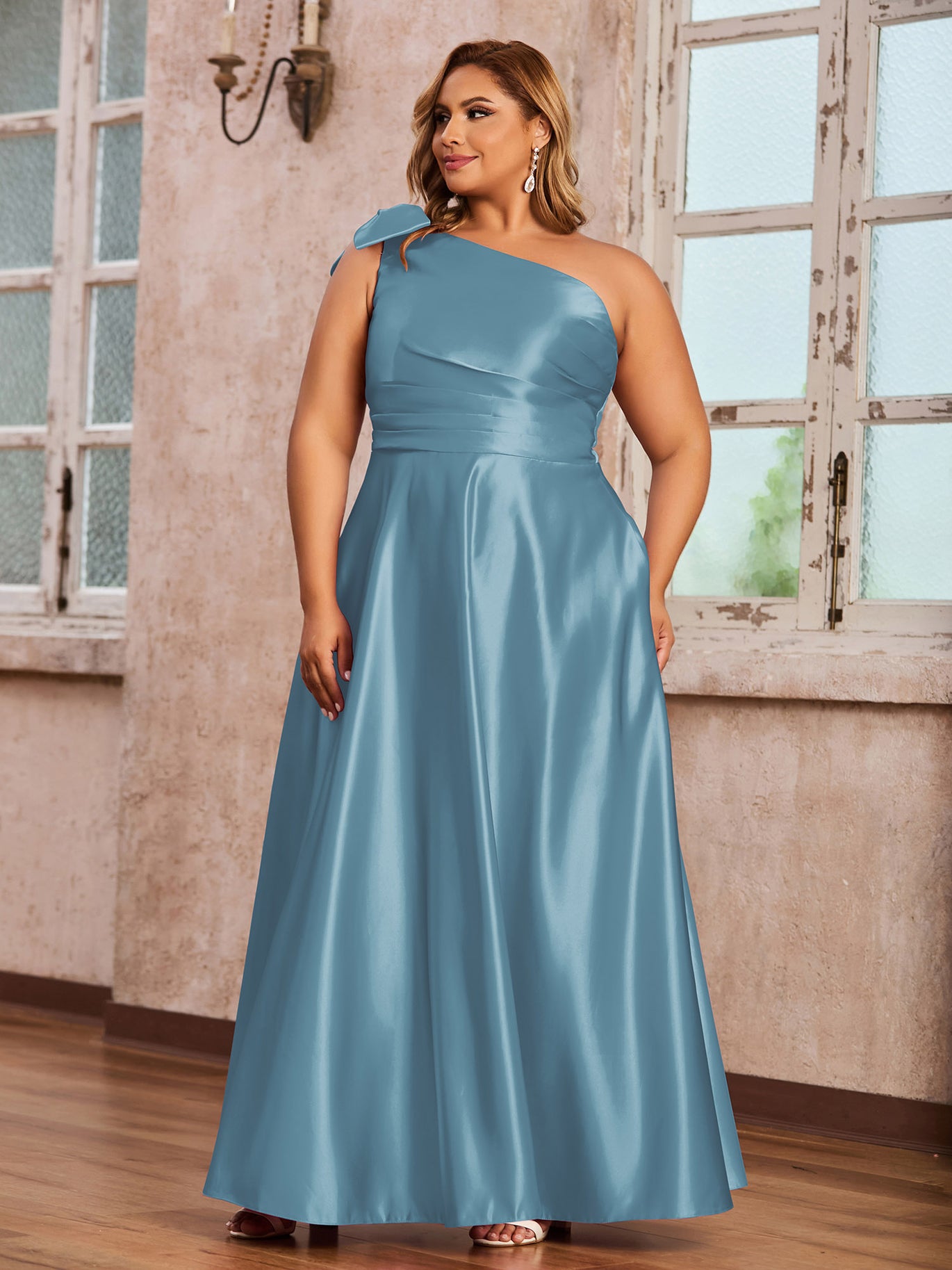 Sky Dresses Formal Dress Light Blue Bridesmaid Dress Uk BABARONI Satin Slate Blue Bridesmaid Dresses A- Sky Dresses Formal Dress Light Blue Bridesmaid Dress Uk BABARONI Satin Slate Blue Bridesmaid Dresses A-