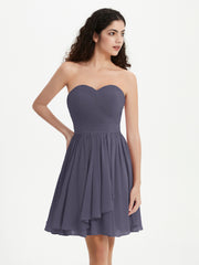 Strapless Chiffon Short Dresses with Bow Stormy