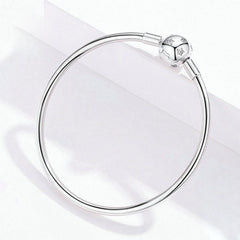 Star Bangle Bracelet In Sterling Silver