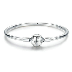 Star Bangle Bracelet In Sterling Silver