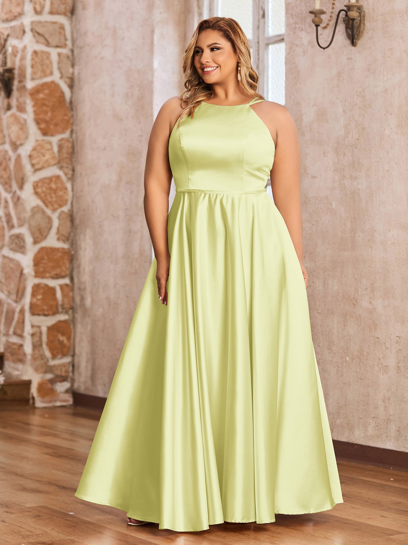 daffodil color bridesmaid dresses Daffodil Fit and Flare Ankle-Length Mismatched Bridesmaid Dresses, Dress C