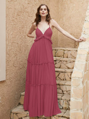 Deep Sweetheart Neck Empire Boho Dresses Cinnamon Rose