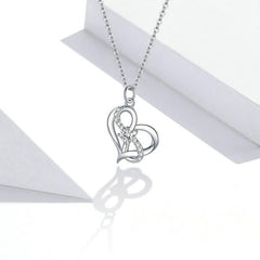Silver Infinity Heart Necklaces Birthday Gifts