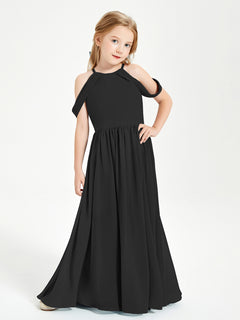 Dreamy Off the Shoulder Bridesmaid Gown for Junior Black