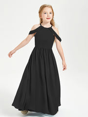 Dreamy Off the Shoulder Bridesmaid Gown for Junior Black
