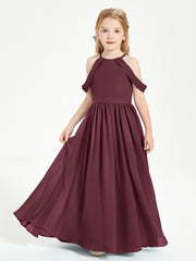 Dreamy Off the Shoulder Bridesmaid Gown for Junior Cabernet