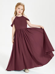 Dreamy Off the Shoulder Bridesmaid Gown for Junior Cabernet