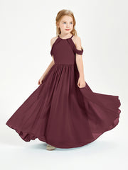 Dreamy Off the Shoulder Bridesmaid Gown for Junior Cabernet