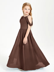 Dreamy Off the Shoulder Bridesmaid Gown for Junior Chocolate