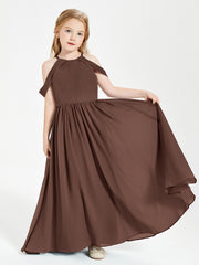 Dreamy Off the Shoulder Bridesmaid Gown for Junior Chocolate