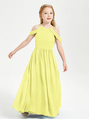 Dreamy Off the Shoulder Bridesmaid Gown for Junior Daffodil