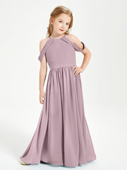 Dreamy Off the Shoulder Bridesmaid Gown for Junior Dusk
