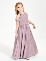 Dreamy Off the Shoulder Bridesmaid Gown for Junior Dusk