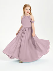 Dreamy Off the Shoulder Bridesmaid Gown for Junior Dusk