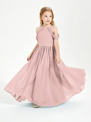 Dreamy Off the Shoulder Bridesmaid Gown for Junior Dusty Rose