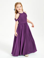 Dreamy Off the Shoulder Bridesmaid Gown for Junior Grape