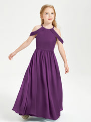 Dreamy Off the Shoulder Bridesmaid Gown for Junior Grape