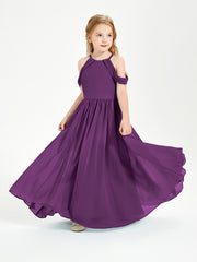 Dreamy Off the Shoulder Bridesmaid Gown for Junior Grape