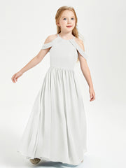 Dreamy Off the Shoulder Bridesmaid Gown for Junior Ivory