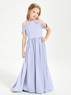 Dreamy Off the Shoulder Bridesmaid Gown for Junior Lavender