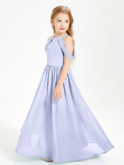 Dreamy Off the Shoulder Bridesmaid Gown for Junior Lavender