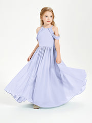Dreamy Off the Shoulder Bridesmaid Gown for Junior Lavender