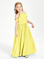 Dreamy Off the Shoulder Bridesmaid Gown for Junior Lemon